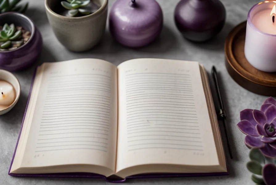 Manifestation journal open by a window while a skeptic reframes her Austin dating mindset with scripting and personal growth habits