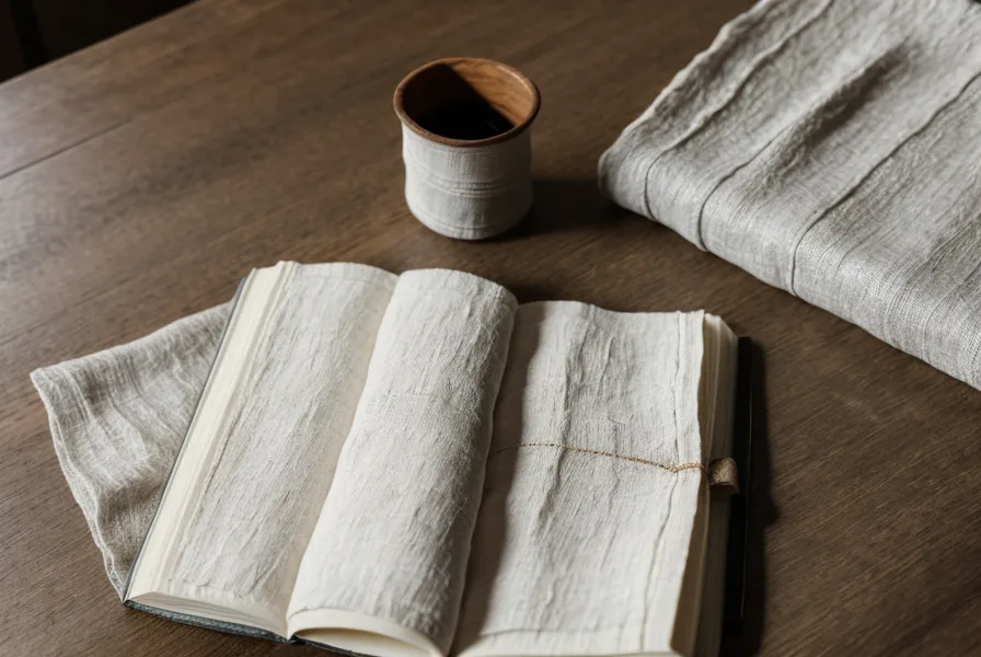 Linen love manifestation journal open to a present-tense scripting entry