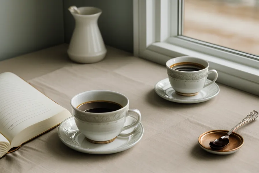 A quiet morning with coffee and a manifestation practice journal at sunrise