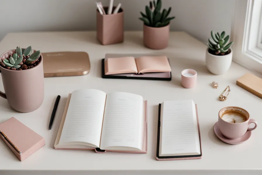 A graphic designer's manifestation practice notebook beside her laptop, blending a busy creative career with dating advice and visualization tools