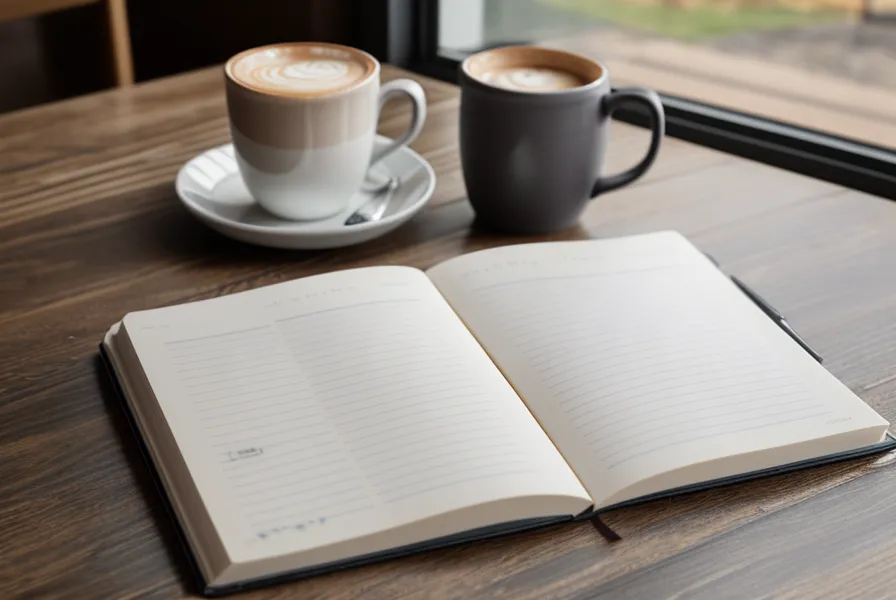 Handwritten 369 method journal prompts for soulmate manifestation next to a coffee cup