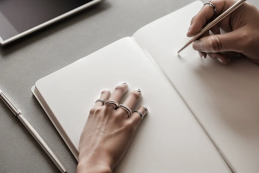 Austin designer handwriting a love-manifestation script beside her Hinge dating-strategy notes